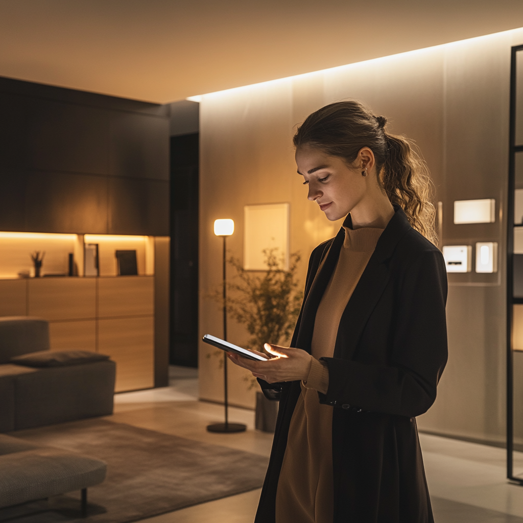Client Reading Real Estate Information
